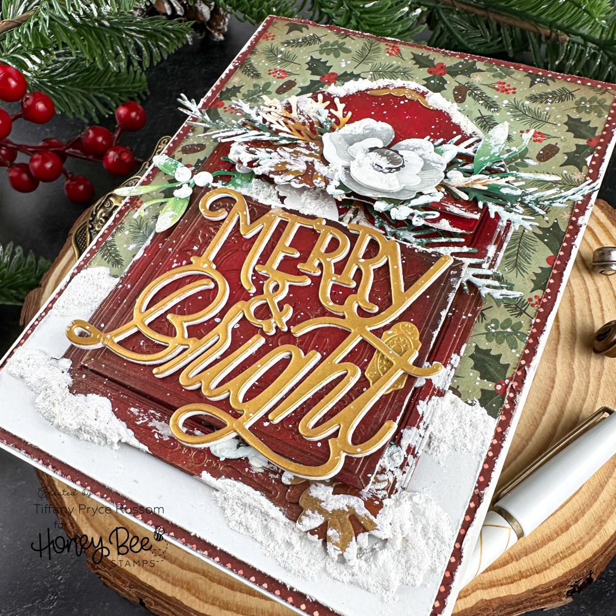 Merry & Bright: Festive Holiday Card – Honey Bee&nbsp;Stamps